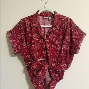 Classic Elements Red Bandana Shirt